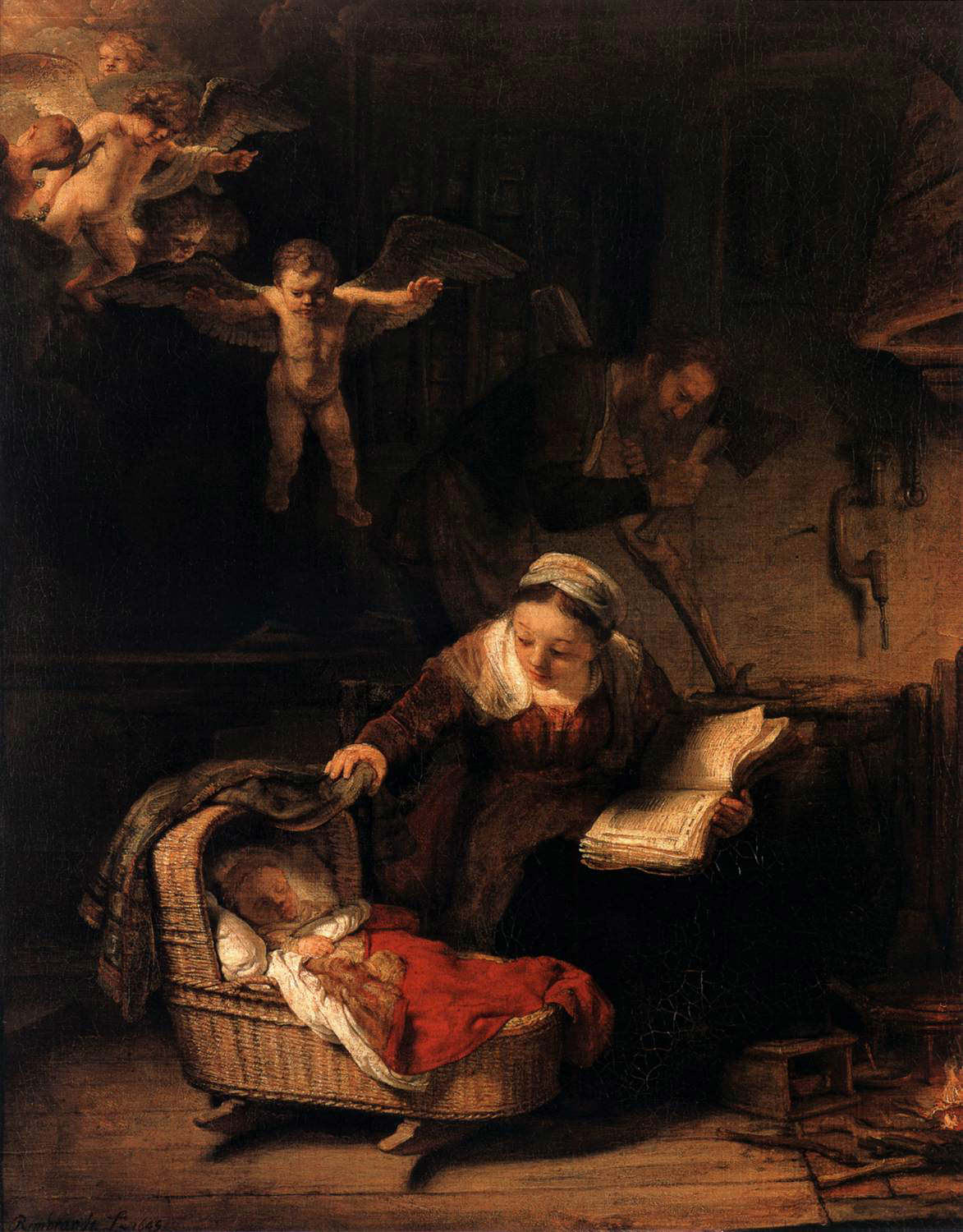  Holy Family with Angels 